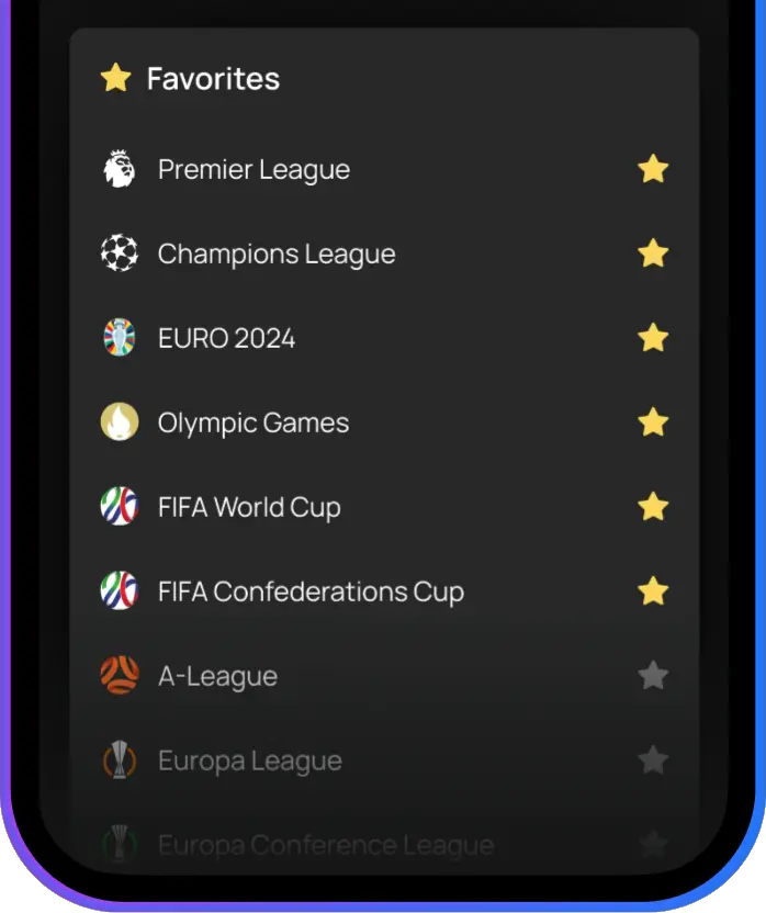 Select League <br/> and Fixture
